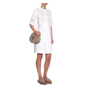 Vince Pleated-bib cotton-blend dress size XS